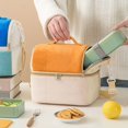 thumbnail image 2 of CSChome Bento Lunch Bag Insulated Lunch Bag - Adjustable Shoulder Strap, Large Capacity Zipper Closure Hand-carried Food Storage for Camping, 2 of 6