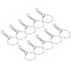thumbnail image 5 of 10 piezas llavero aleación llavero anillo piezas con tornillo ojo Pin conector accesorios DIY plata 28mm/1,1 pulgadas, 5 of 14