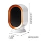 thumbnail image 3 of Heater 1200w vertical desk, intelligent mini high-power, metal frame, for bedroom, warm room, energy efficient, portable, for office, 2-tier design, 3 of 7
