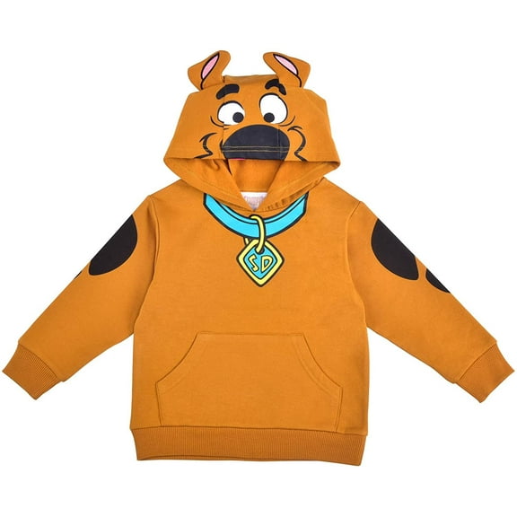 Scooby Doo Pullover Costume Hoodie for Toddlers, Dog Sweater with 3D Hood