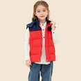 thumbnail image 2 of MEZZALL Kids Girls Boys Sleeveless Vests Winter Fuzzy Hooded Vest Coats Toddler Warm Padded Jackets Outerwear Adorable Tops, 2 of 7