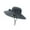 charcoal grey, variant on Easdesey Outdoor Wide Brim Sun Hat with 2 Solar Fan - 2025 Sun Bucket Hat for Men Women, UPF 50 Bucket Fishing Beach Hat Fan Built in UPF 50 Sun