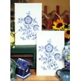 thumbnail image 2 of Stamped Kitchen Towels For Embroidery-Blue Rose, 2 of 2