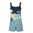 thumbnail image 4 of Tejiojio Labor Day Clearance!Women's Summer Comfortable Casual Suspender Printing Shorts Pocket Jumpsuit Shorts, 4 of 5