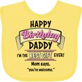 thumbnail image 3 of Inktastic Happy Birthday, Daddy Best Ever in Pink Boys or Girls Baby Bib, 3 of 4
