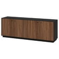 thumbnail image 3 of Lillian Rectangular TV Stand for TV's up to 75" in Black Grain/Satin Walnut, 3 of 6