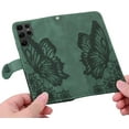 thumbnail image 2 of for Samsung Galaxy S22 Ultra (Not S22) Case Butterfly for Women Girls,Vintage Butterflies PU Leather with ID Credit Card Wallet Case Case for Samsung Galaxy S22 Ultra Retro Green, 2 of 14