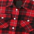 thumbnail image 3 of Womens Plaid Button Down Blouses Coat Thicken Jackets Cardigans Oversize Shirts S, 3 of 6