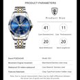 thumbnail image 6 of POEDAGAR Watch for Men Business Dress Analog Quartz Stainless Steel Waterproof Luminous Date Two Tone Luxury Casual Wrist Watch, 6 of 6
