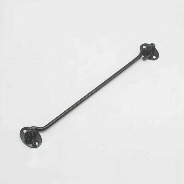 Gancho de cabina Gancho de cerradura de puerta de 2 piezas, Cerradura de gancho de puerta de acero inoxidable negro, con tornillos de montaje, para ventana, puerta de granero, puerta de cobertizo, pu