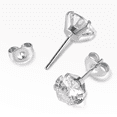 thumbnail image 4 of 6 Pairs Surgical Stainless Steel Screw back Stud Earrings, 18K Gold Plated Heart Square Princess Cut Round Cubic Zirconia CZ Stud Earrings Set for Women, 4 of 7