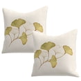 thumbnail image 1 of Funda de almohada de lino con hoja de ginkgo Simple, funda de almohada para sofá y sala de estar, 2 uds., 1 of 5