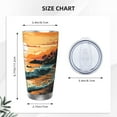 thumbnail image 4 of KLL Serene Ocean Sunset Print 40oz Stainless Steel Insulated Car Cup with Spillproof Lid - Keep Your Drink Hot or Cold on the Go-Without Straw, 4 of 8