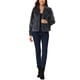 thumbnail image 2 of Abrigo de piel sintética recortado para mujer, chaqueta de invierno de moda, abertura frontal, solapa con muesca, manga larga, abrigo esponjoso, L gris oscuro, 2 of 6