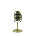 thumbnail image 2 of Classic Retro Dynamic Vocal Microphone Vintage Style Mic Universal Stand Compatible Live Performance Karaoke Studio Recording Silver, 2 of 5