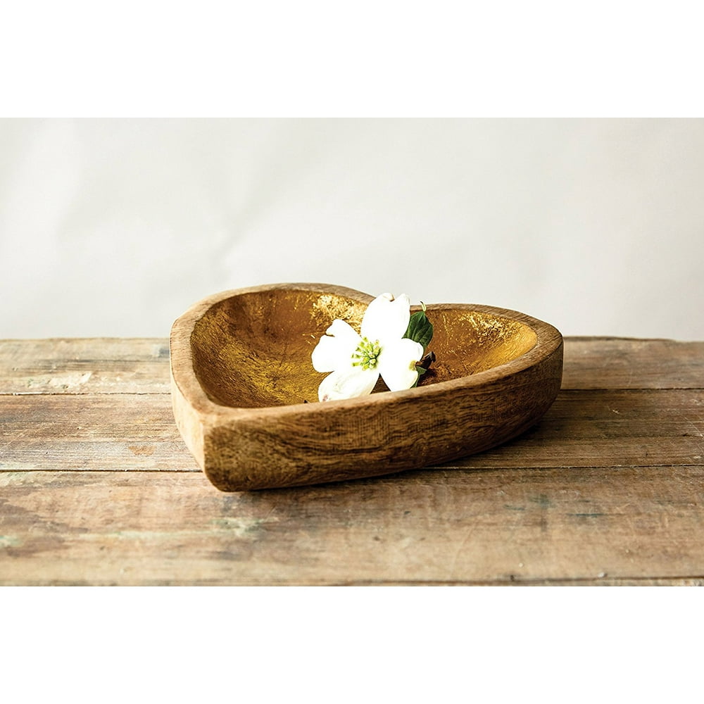 Creative CoOp Collected Notions Wood Heart Tray
