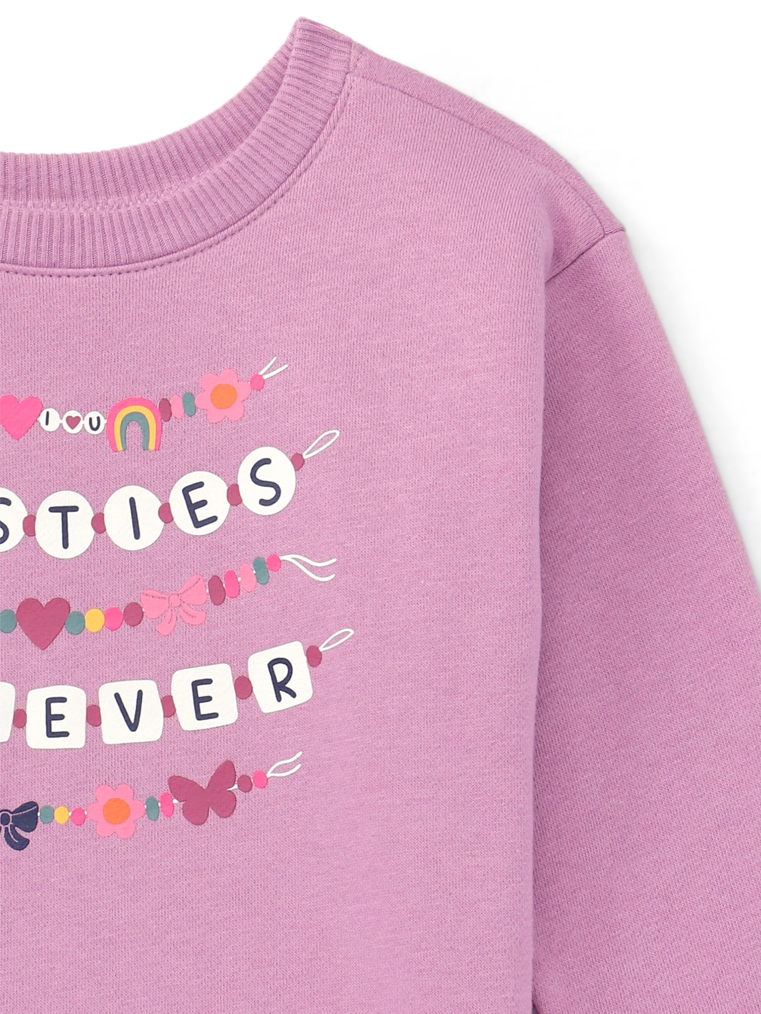Garanimals Toddler Girl Graphic Fleece Sweatshirt with Long Sleeves, Sizes 2T-5T