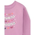 thumbnail image 4 of Garanimals Toddler Girl Graphic Fleece Sweatshirt with Long Sleeves, Sizes 2T-5T, 4 of 6