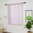 thumbnail image 5 of Yipa Tie Up Roman Shades Window Curtains,Adjustable Window Treatment,Rod Pocket Window Drapes,Slot Top Curtain Panel,Sheer Kitchen Valance,Voile Cafe Scarf Purple 31.5" Width x55" Length 2-Panel, 5 of 8