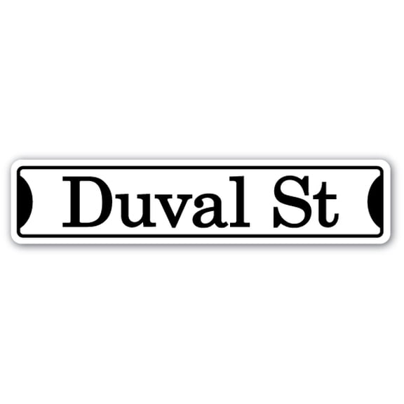Duval St Street [3 Pack] of Vinyl Decal Stickers |for Laptop Car