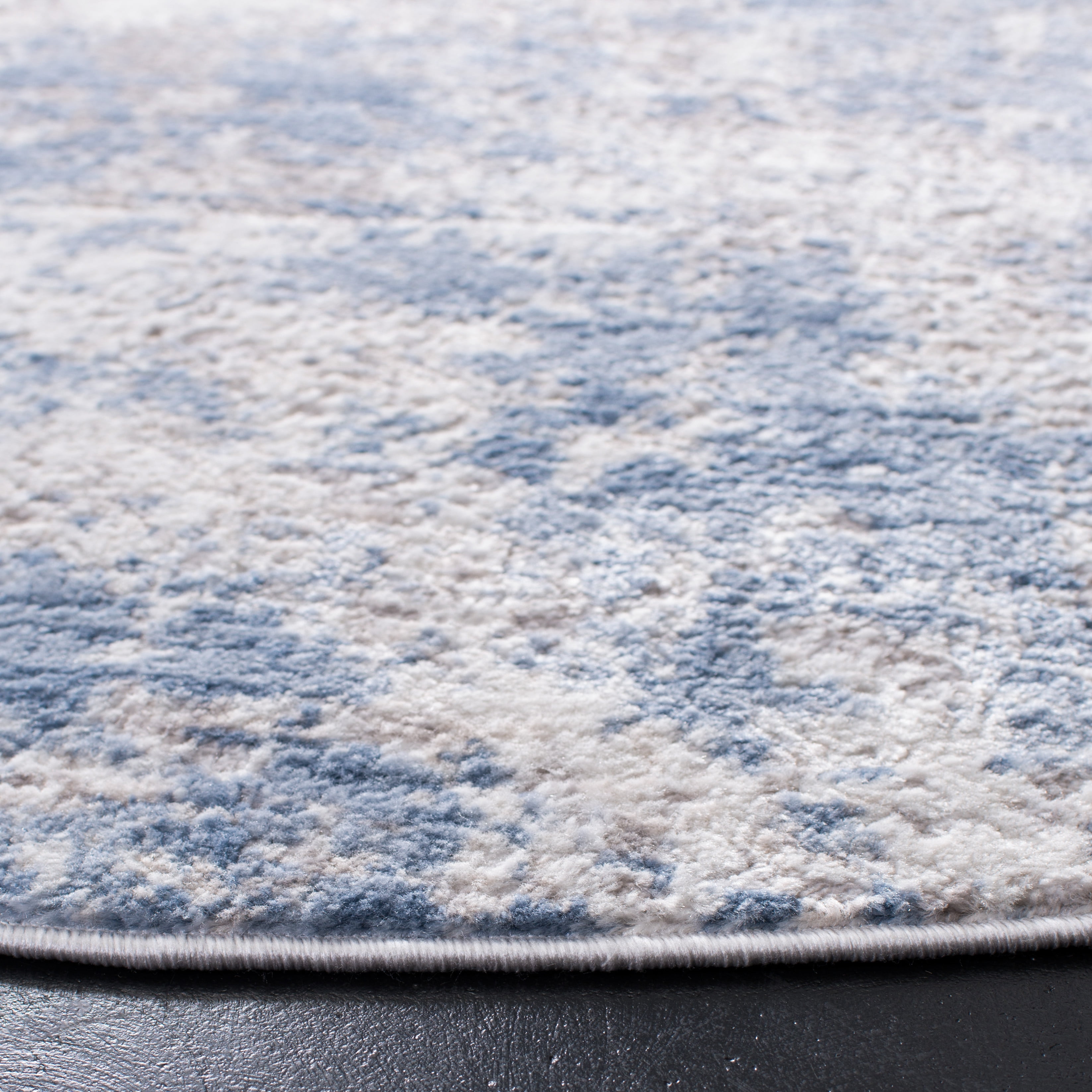 SAFAVIEH Amelia Alastar Abstract Distressed Area Rug, Gray/Blue, 12' x 12' Round