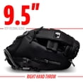thumbnail image 5 of Franklin Sports Tee Ball Guante - Guante de campo juvenil para diestros - Guante de béisbol de cuero sintético MLB - Guante listo para jugar (RTP) - Tiro a mano derecha de 9.5 pulgadas - MLB negro con, 5 of 5