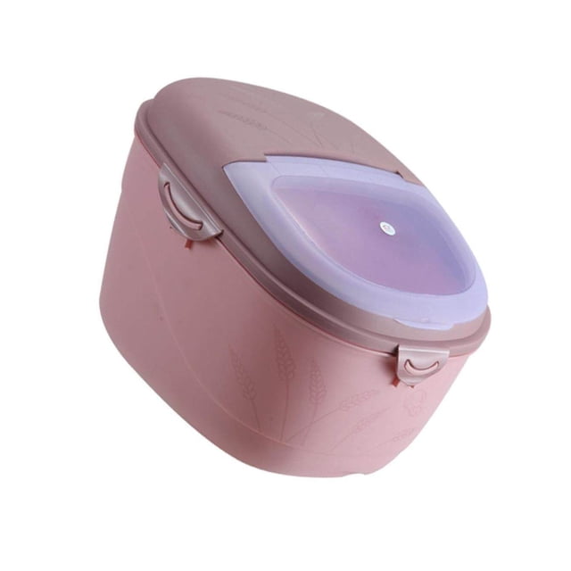 Récipient Scellé de Rangement pour Riz de 10 kg, Étanche à l'Air, Contenants de Conservation des Aliments Secs, Réservoir Hermétique, Rose