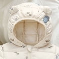 thumbnail image 5 of newwalpole Toddler Baby Boys Girls Winter Coats Jacket Warm Clothes for Kid Thick Ears Hoodie Velvet Snowsuit(Beige,3-4 Years), 5 of 9