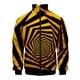 thumbnail image 3 of Chaqueta con cuello alto y estampado 3D de espirales de colores, abrigo de moda para primavera y otoño, chaquetas de gran tamaño con cremallera, ropa de abrigo para hombre, 3 of 5