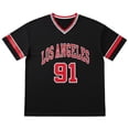 thumbnail image 4 of BOOMNY Baby Girls Short Sleeve Basketball T-Shirts V Neck Number 91 Graphic Workout Tee Tops for Girl Soft Activewear, 4 of 4