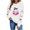 thumbnail image 4 of Edvintorg Womens Oversized Sweatshirt Halloween Printed Crew Neck Long Sleeve Casual Pullover Sweatshirt Clothes Women S-2XL White, 4 of 7
