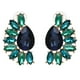 thumbnail image 1 of Pendientes de circonita chapados en metal para mujer, joyería de moda, accesorio para niña (verde), 1 of 4