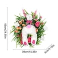 thumbnail image 3 of CQCYD Easter Wreath, Artificial Flower Wreath Festive Tabletop Candlestick Wreath Decor Indoor Outdoor Spring Home Door Wall Decorations Bunny Rabbit Decor, 3 of 6
