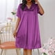 thumbnail image 1 of Camisones cortos para mujer, lencería, ropa de dormir, pijamas holgados de color liso, vestidos de mujer, 1 of 4