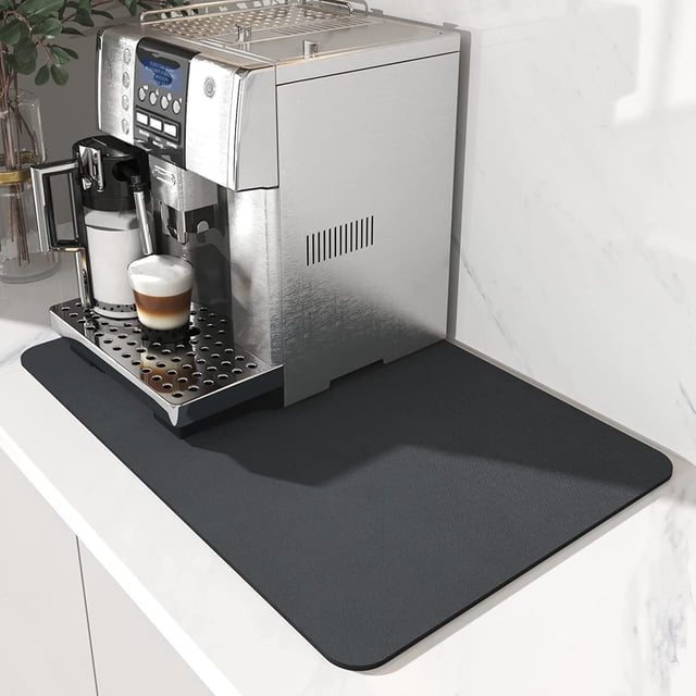 ocultar manchas de goma, absorbente, para secado de platos, para mostrador de cocina, accesorios de barra de café, apto para debajo de cafetera, máquina de café expreso, estante para platos