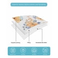 thumbnail image 4 of Full Size Quilt Bedding Set, Orange Watercolor Floral Reversible Summer Quilt 3 Pieces, Spring Flower Abstract Art Lightweight Bedspreads Coverlets with 2 Pillow Shams for All Seasons, 4 of 5