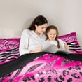 thumbnail image 5 of Castle Fairy Abstract Zebra Print Twin Comforter Sets,Animal Leopard Print Bedding Set, 5 of 8