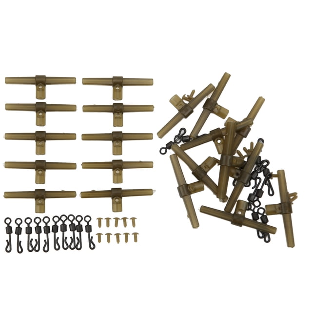 Swivels Carp Fishing Accessories Kit, Long Service Life Strong Workmanship Simple Anti Tangle Sleeves Side Bends Break Resistance for Fishing