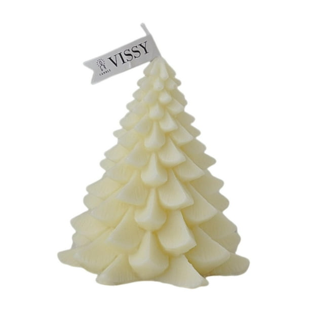 Velas perfumadas para árbol de Navidad, regalos para mujeres y hombres, velas decorativas de mesa Blanco lechoso