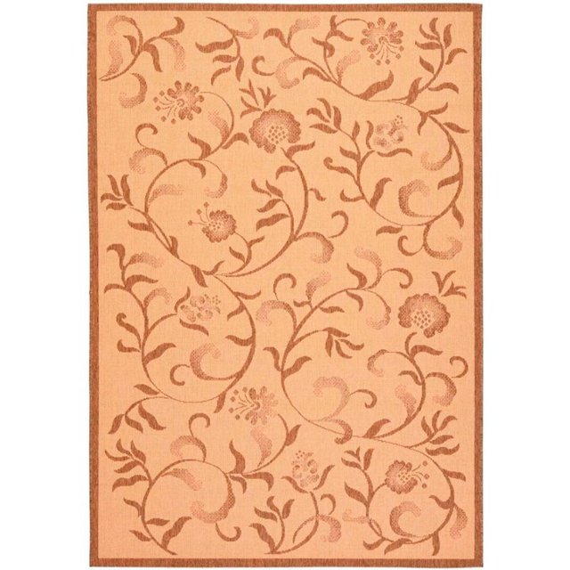 Safavieh MSR4251-12-3 Martha Stewart Collection Cr?me and Brown Area Rug, 2' 7 " x 5'')
