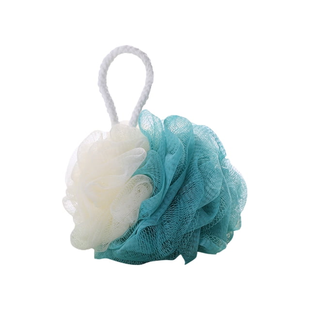 Foaming Bath Sponge With Hanging Loop 11 cm Two Tone Color Spliced Design
