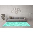 thumbnail image 3 of Ahgly Company Machine Washable Indoor Rectangle Southwestern Turquoise Blue Country Area Rugs, 4' x 6', 3 of 4