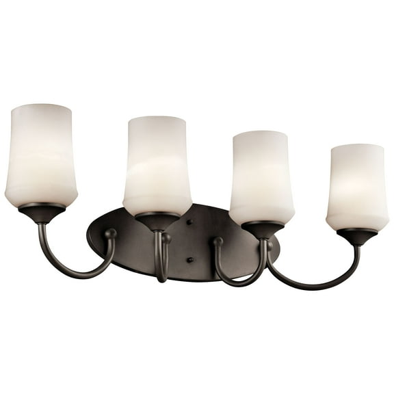 4 Light Bath Vanity Approved For Damp Locations With Transitional Inspirations 10.25 Inches Tall By 29 Inches Wide-Olde Bronze Finish-Incandescent