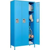 STANI Metal Locker 3 Doors Employees Locker Storage Cabinet Locker School Hospital Gym Locker Requires Assembly