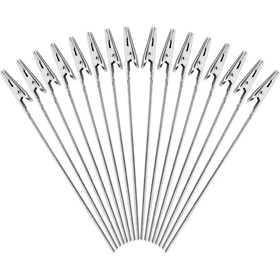 40 PCS Metal Wire Alligator Clips, Long-Tailed Alligator Clamp Photo Clip Holder, Alligator Clips for Crafts, DIY Card, Photo, Memo, Clip Holder (6inch/150mm)