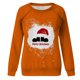 thumbnail image 4 of Sudadera para mujer Sudaderas con cuello redondo Primavera Otoño Manga larga Estampado de Navidad Suéter Top Odeerbi ODB-5, 4 of 5