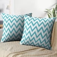 thumbnail image 3 of LALILO Throw Pillow Covers Wavy Lines White Backdrop Blue Card Circle Color Colorful Confetti Cute Fashion Fun Set of 2 Square 18 x 18 Inch Pillowcase, 3 of 5