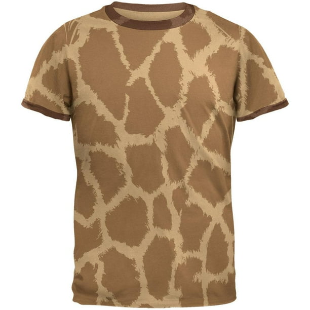 Download Animal World Giraffe Pattern Mens Ringer T Shirt Walmart Com Walmart Com