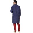 thumbnail image 2 of SKAVIJ Kurta Pajama Set for Men Traditional Wedding Party Dress Blue M, 2 of 6