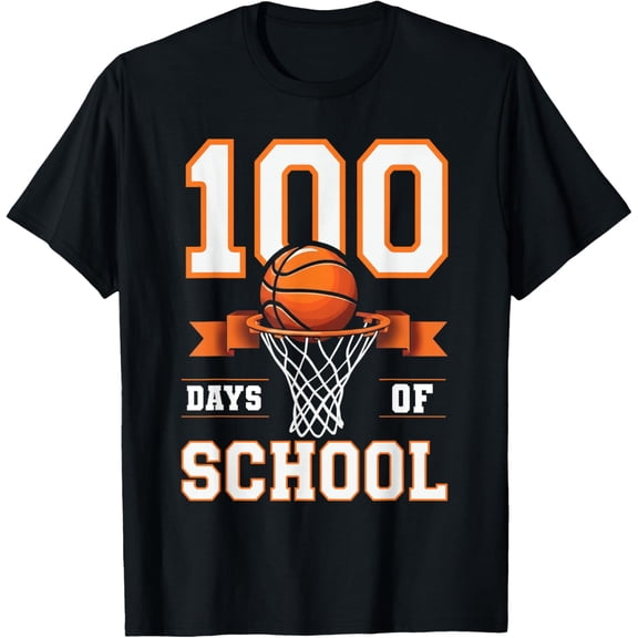 100th Day of School Basketball 100 Days of School Adult T-shirt